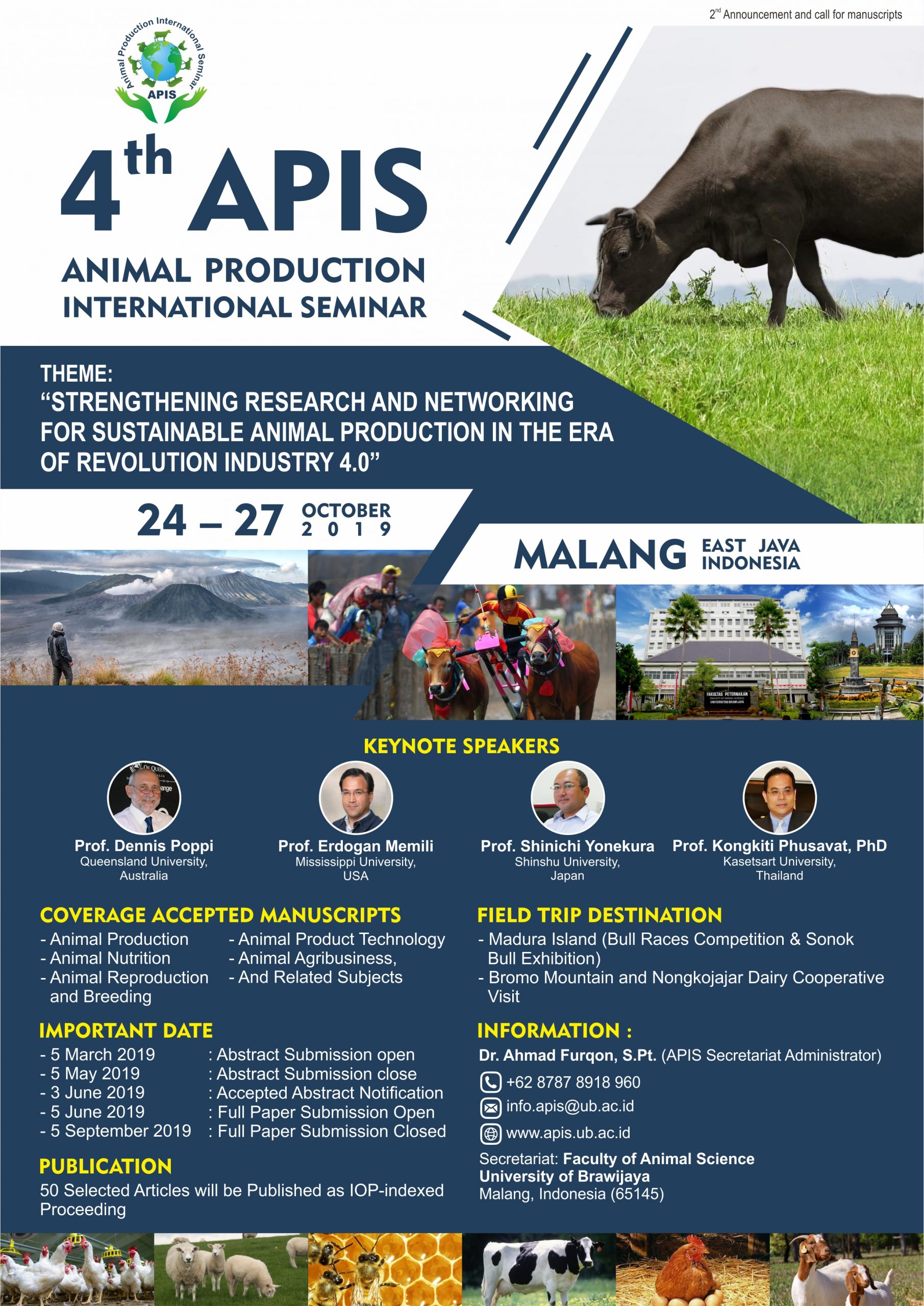 Fapet UB Kembali Gelar Seminar Internasional “APIS” 2019