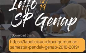 Pengumuman Semester Pendek Genap 2018/2019