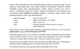 Undangan Webinar tentang Developer atau Software Engineer