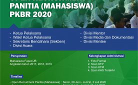 Open Recruitment Panitia (Mahasiswa) PKBR 2020