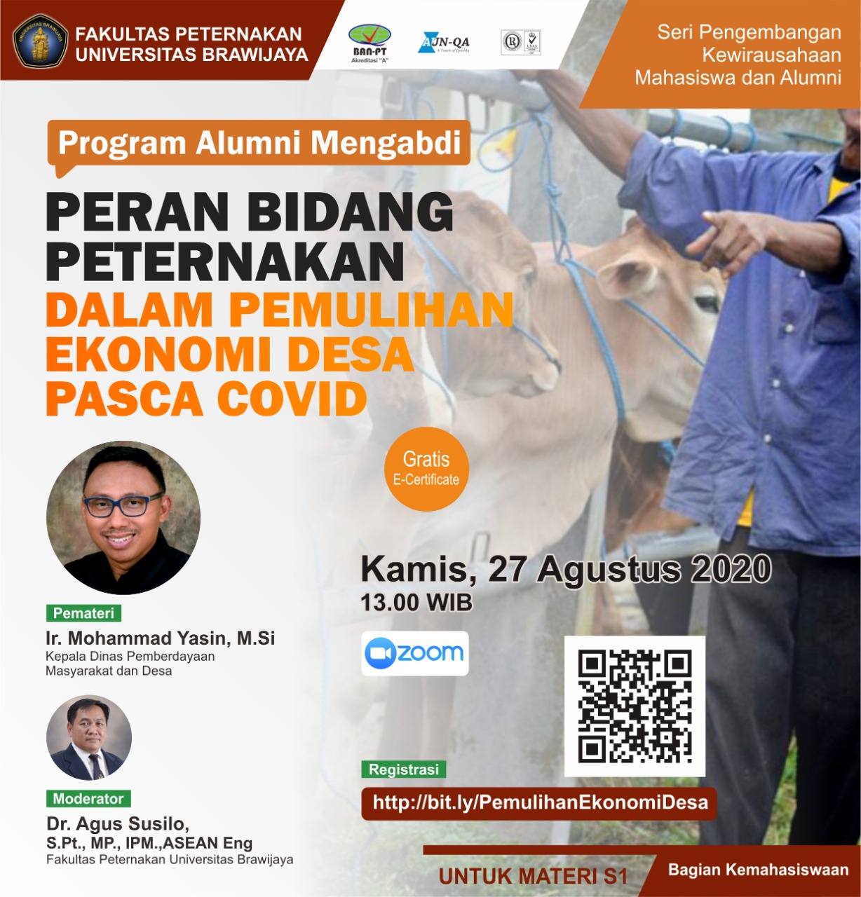 Seminar Online Peran Bidang Peternakan dalam Pemulihan Ekonomi Desa Pasca Covid