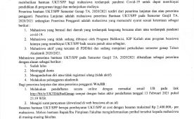 (Indonesia) Pengumuman Bantuan UKT Semester Genap TA. 2020/2021