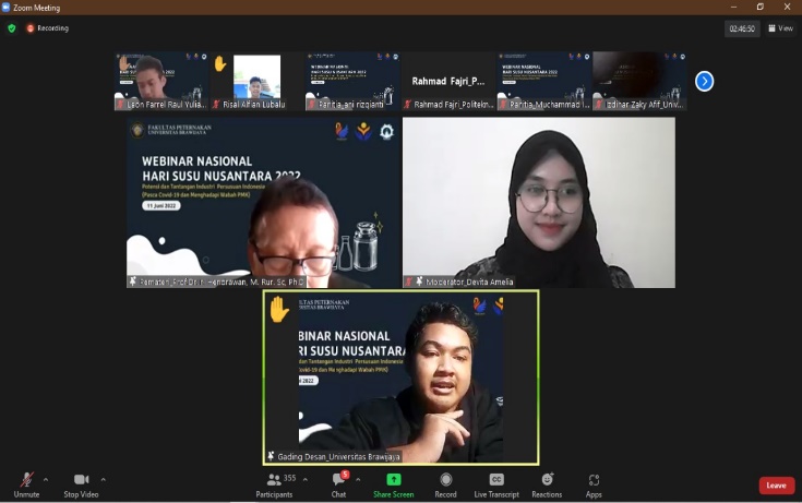Seminar Online Peringati Hari Susu Nusantara Bahas Dampak PMK Terhadap Produktivitas Susu