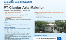 Program MBKM Semester Ganjil 2022/2023 PT. Cianjur Arta Makmur