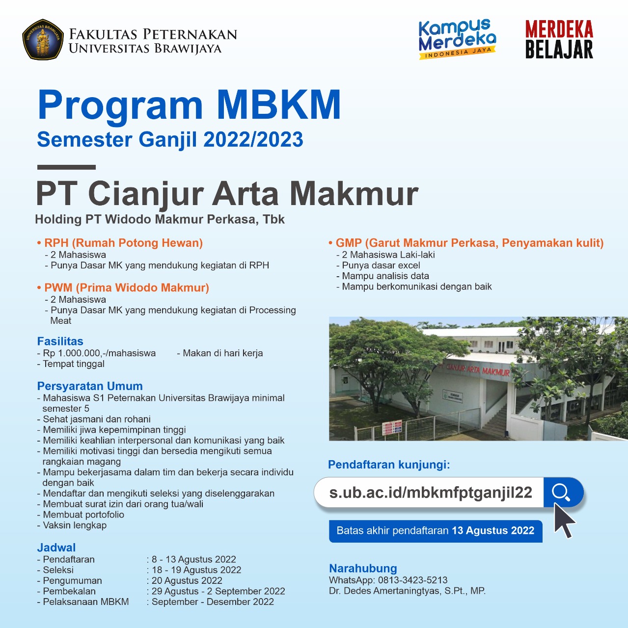 MBKM Program Odd Semester at PT. Cianjur Arta Makmur