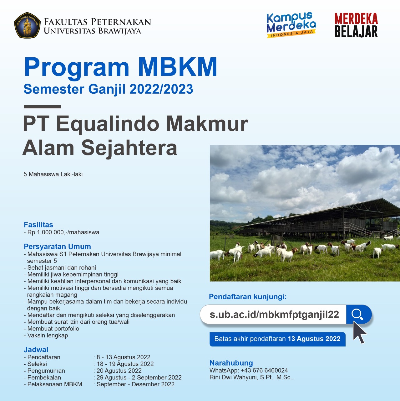 MBKM Program Odd Semester 2022/2023 PT. Equalindo Makmur Alam Sejahtera