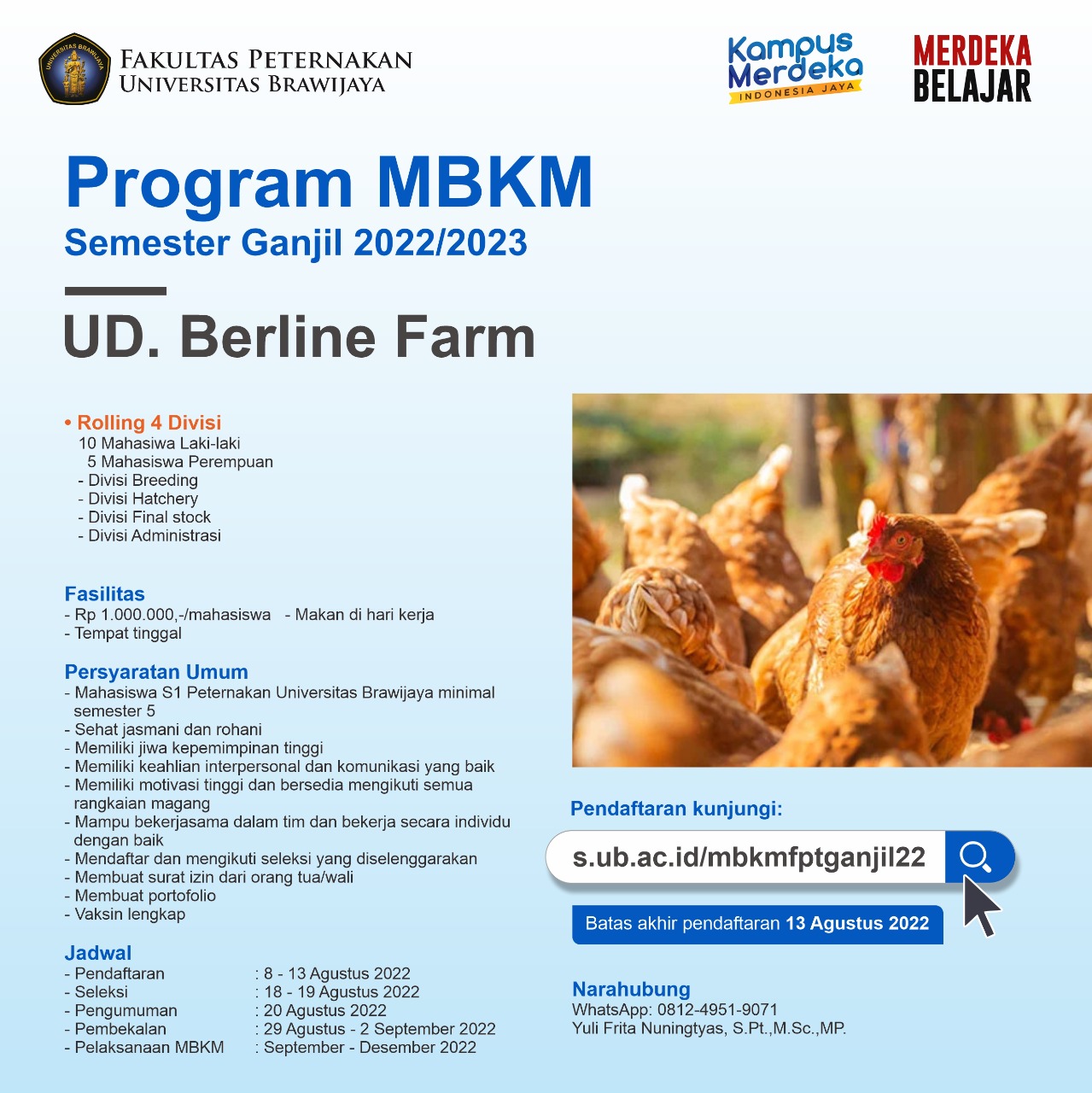 MBKM Program Odd Semester 2022/2023 UD. Berline Farm