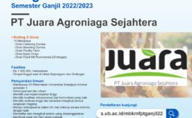 Program MBKM Semester Ganjil 2022/2023 PT. Juara Agroniaga Sejahtera