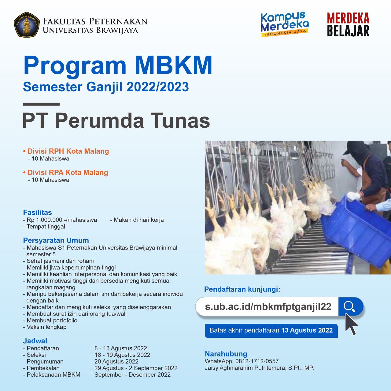 Program MBKM Semester Ganjil 2022/2023 PT. Perumda Tunas