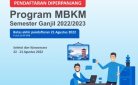 Perpanjangan Pendaftaran Program MBKM Semester Ganjil TA. 2022/2023