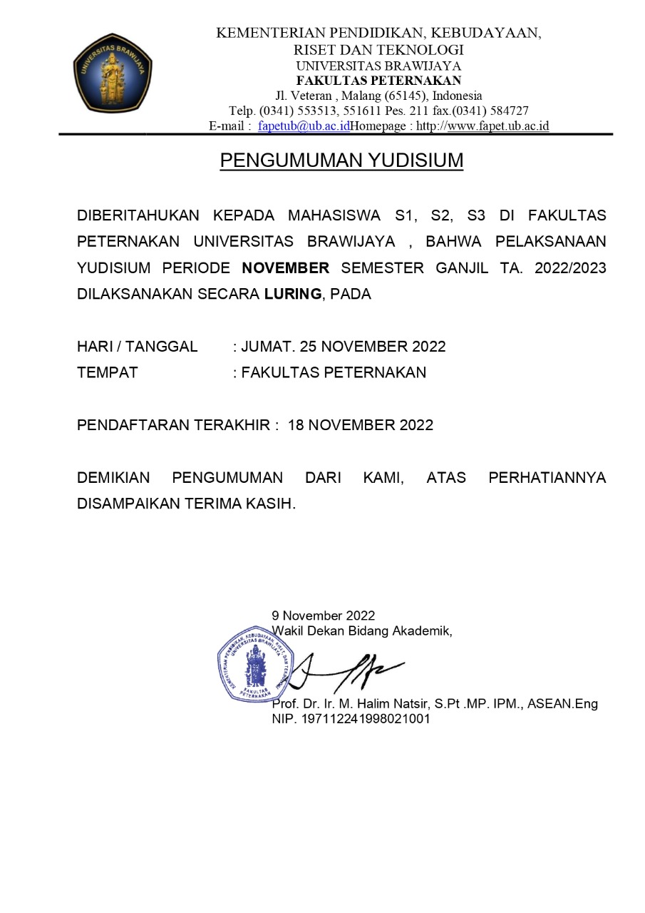 Announcement of Judicial Period November 2022