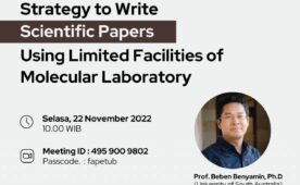 3 in 1 Guest Lecture “Strategy to Write Scientific Papers”