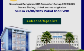 SosialiSosialisasi Pengisian KRS Semester Genap 2022/2023