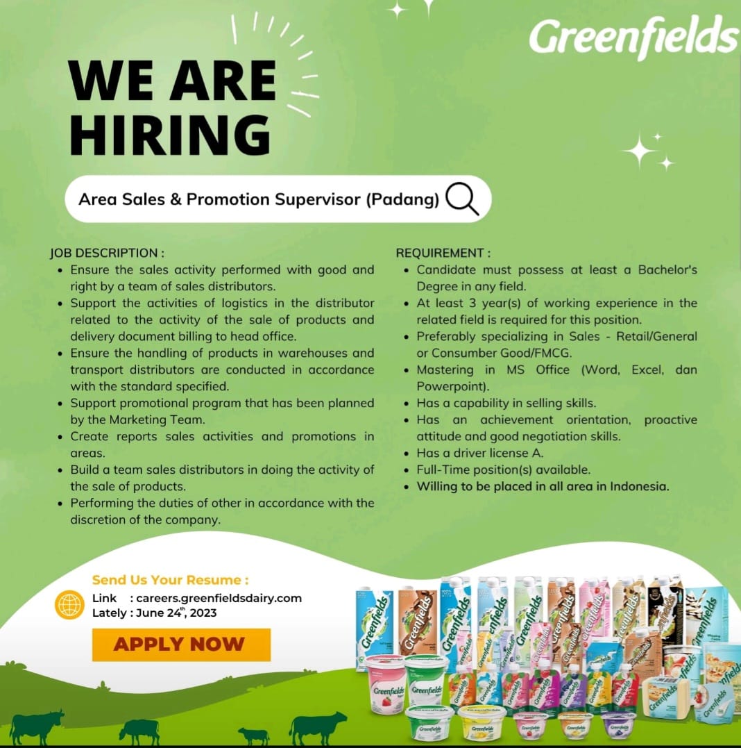 Job Vacancy at Greenfields