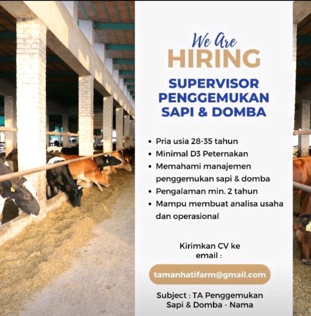 Job Vacancy at Taman Hati Farm