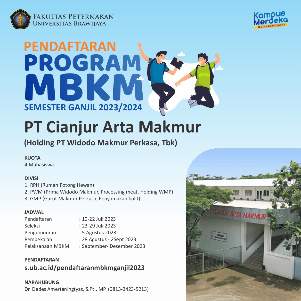 Registration of MBKM PT Cianjur Arta Makmur