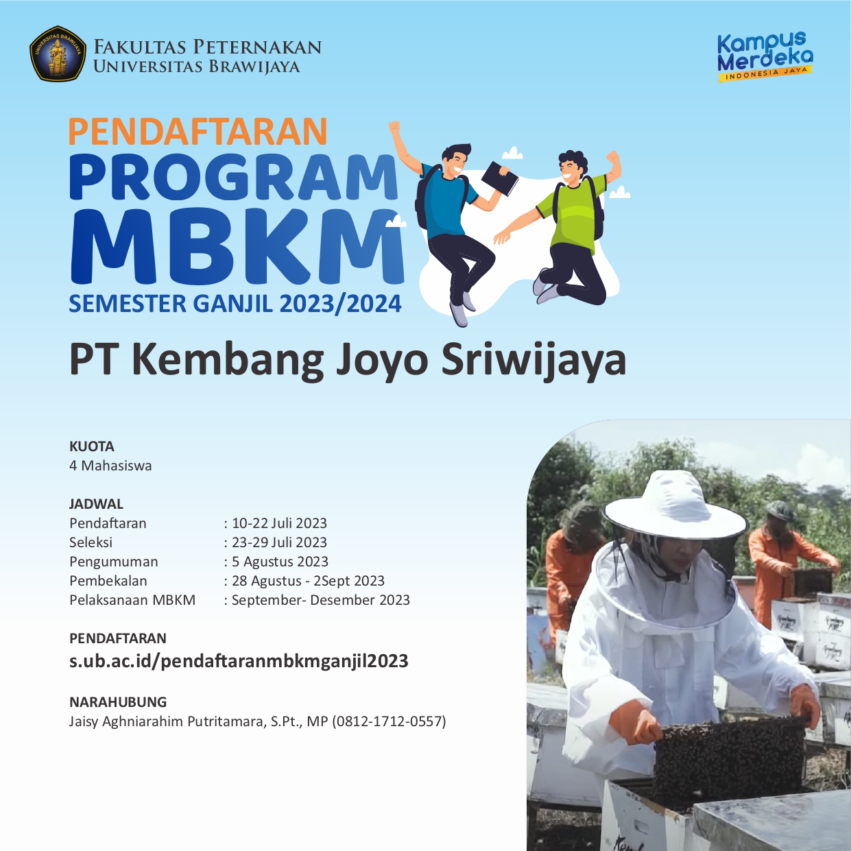 Pendaftaran MBKM PT Kembang Joyo Sriwijaya