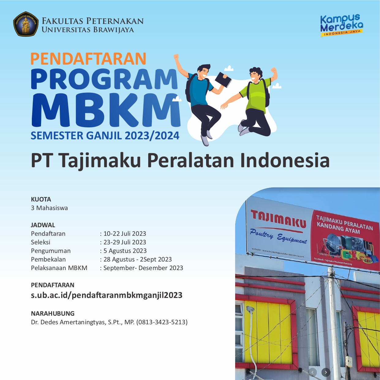 Pendaftaran MBKM PT Tajimaku Peralatan Indonesia
