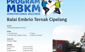 Registration of MBKM Balai Embrio Ternak Cipelang