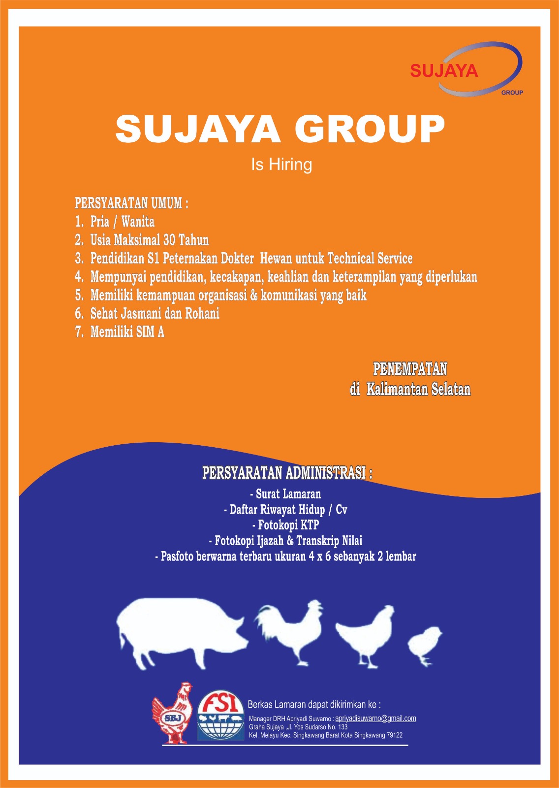 Job Vacancy at Sujaya Group