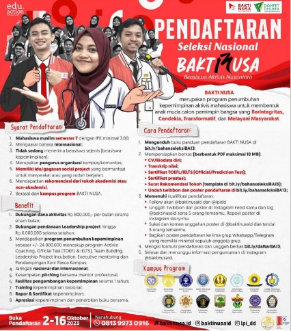 Bakti Nusa National Selection Registration