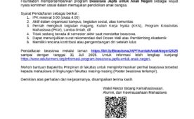 Informasi Beasiswa JAPFA untuk Anak Negeri