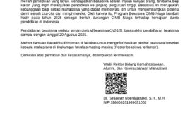 Informasi Pendaftaran Program Beasiswa CIMB Niaga 2025
